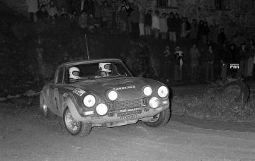 Fulvio Bachelli – Bruno Scabini (Fiat 124 Abarth). Rally Costa Brava 1975 (Foto: Ignacio Par)